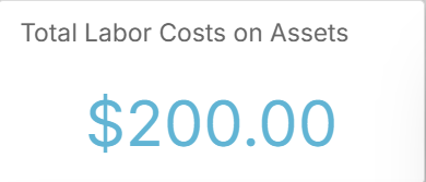 Total labor costs on assets widget